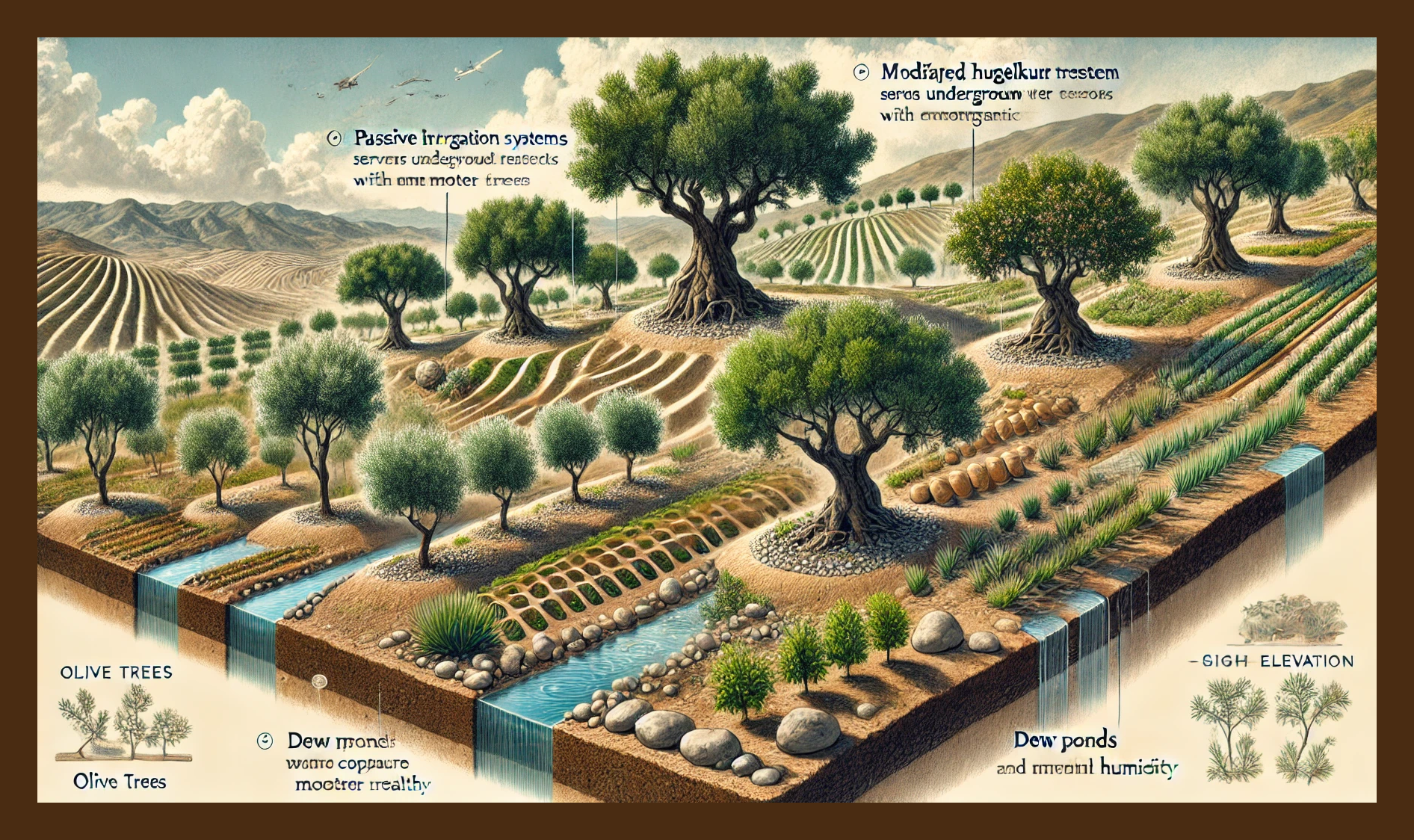 Semi-Arid, High-Elevation, Passive Irrigation Orchard